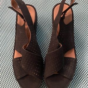 Clarks Soft Cushion Black Sandals, size 12